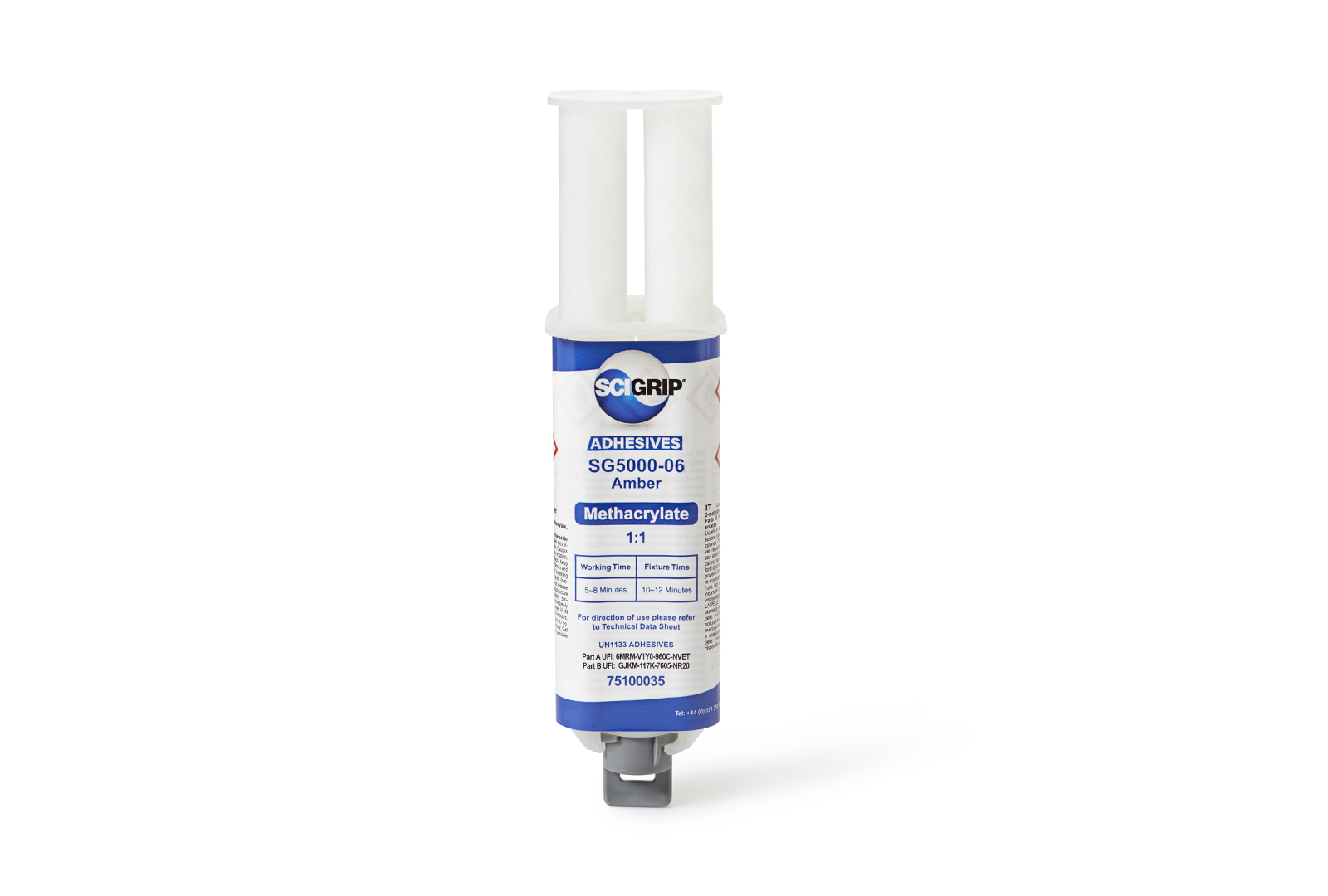 SCIGRIP SG5000 Amber adhesive cartridge