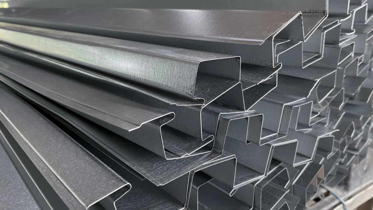 Stack of folded steel profiles
