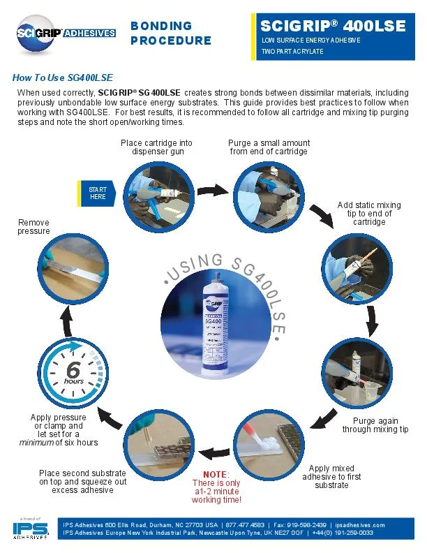 First page of the SG400LSE bonding procedure