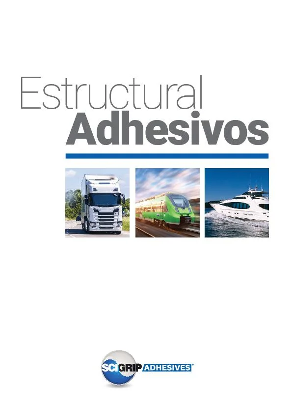 Cover of the SCIGRIP Structural Adhesives brochure in Spanish