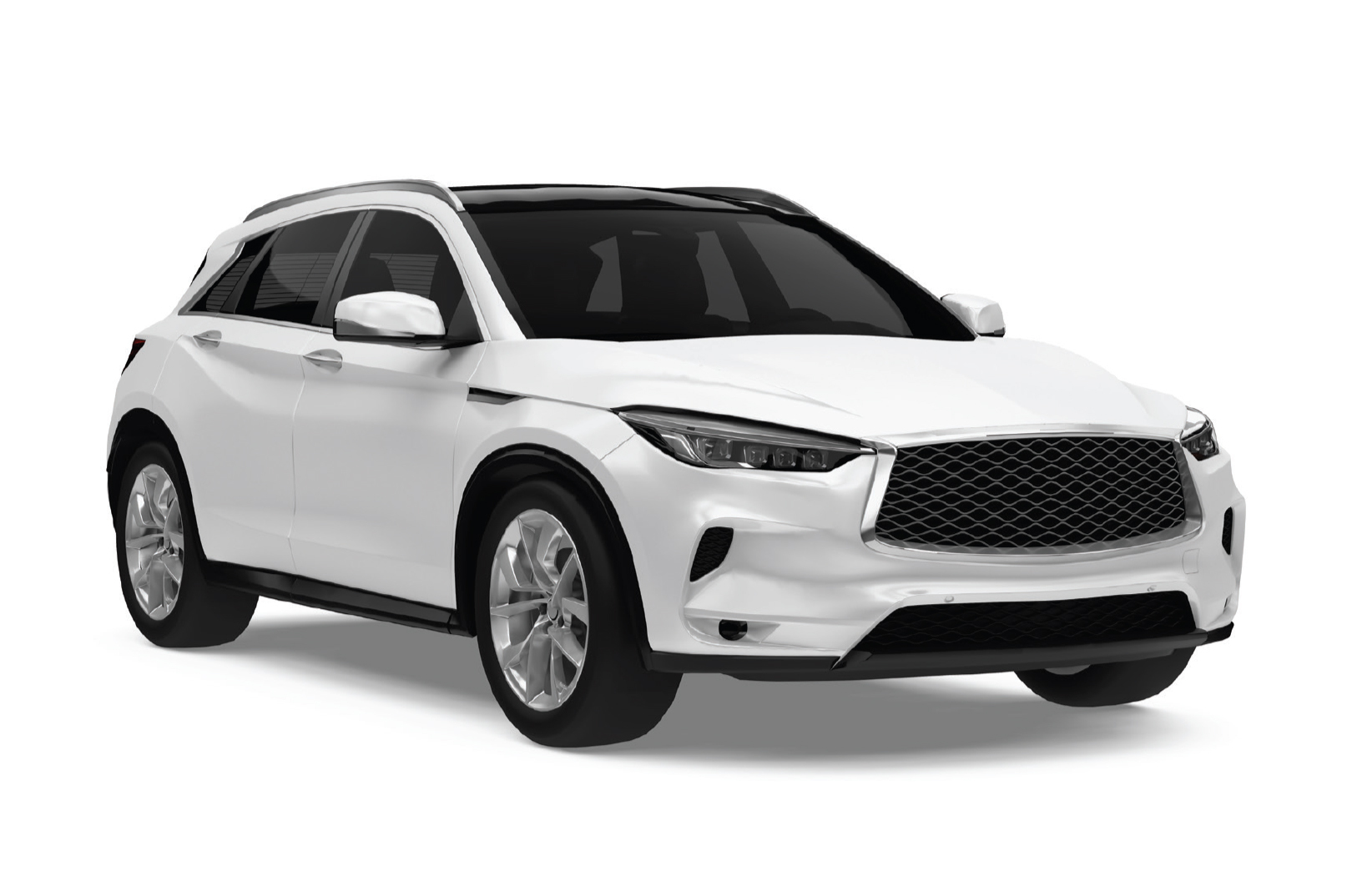 White SUV on a plain background